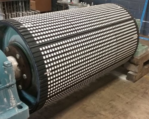 Pulley Ceramic Rubber Lagging